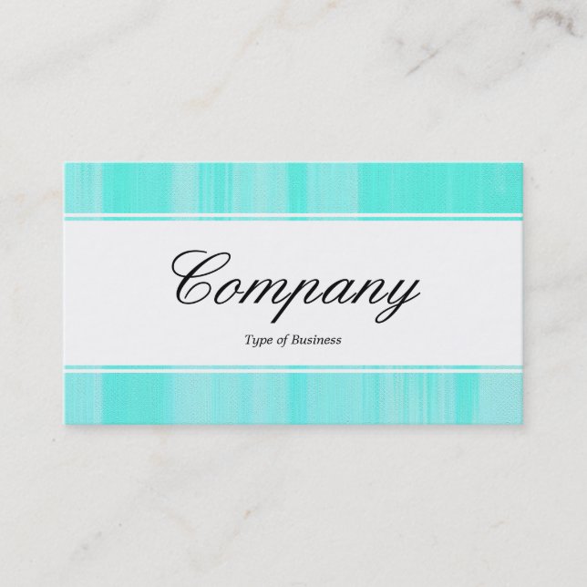 Carte De Visite Bande centrale (bordé) - Script - Turquoise Peint  (Devant)