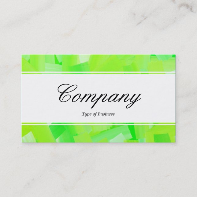 Carte De Visite Bande centrale (bordé) - Script - Vert peint (Devant)