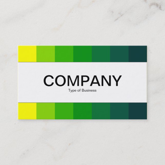 Carte De Visite Bande centrale - Couleurs, Jaune à Vert foncé (Devant)