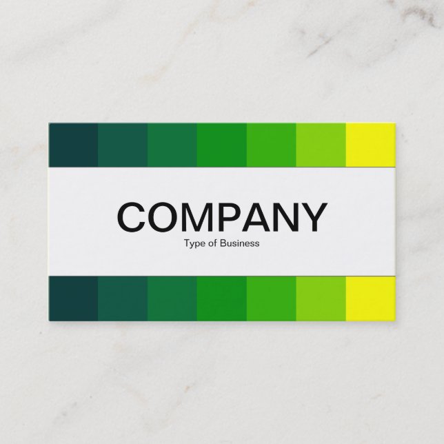 Carte De Visite Bande centrale - Couleurs, Vert foncé à Jaune (Devant)