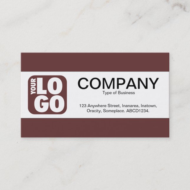 Carte De Visite Bande centrale (logo) - Brown 663333 (Devant)