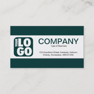 Carte De Visite Bande centrale (logo) - Vert foncé 003333