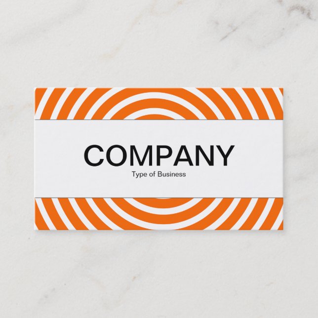 Carte De Visite Bande centrale - Spirale - Orange et blanc (Devant)