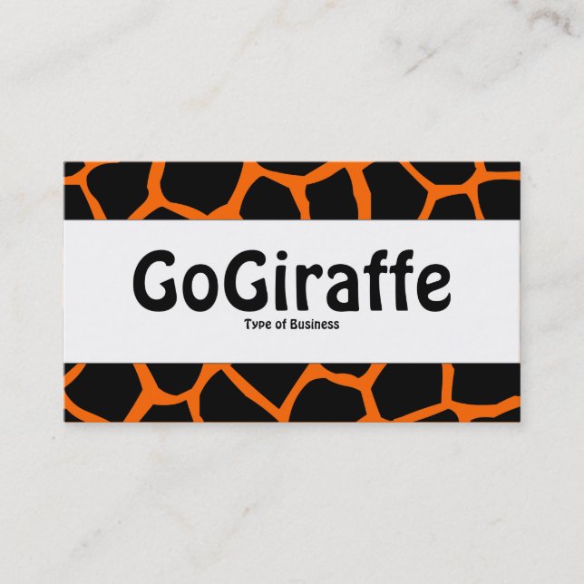 Carte De Visite Bande Centre - GoGiraffe - Orange FF6600 (Devant)