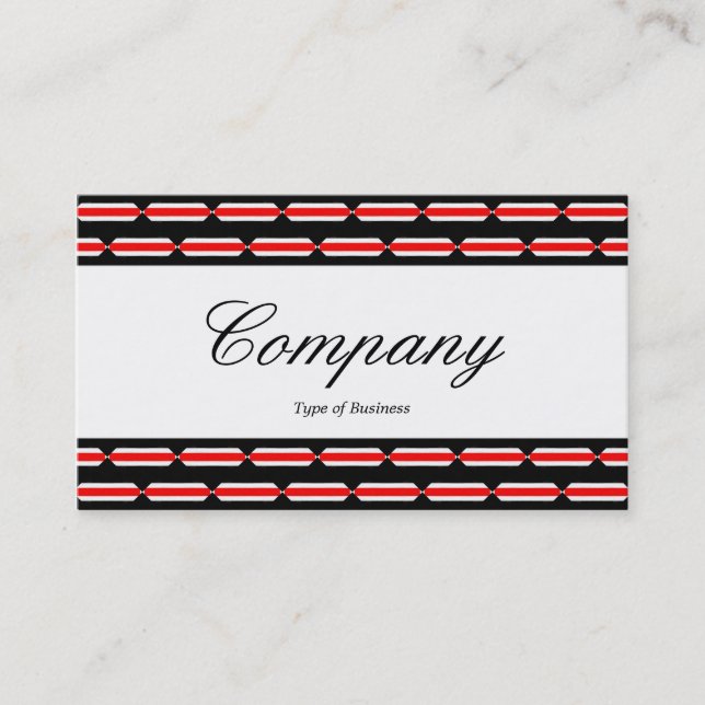 Carte De Visite Bande Centre - Script - Motif Terrazzo (Devant)