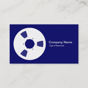 Carte De Visite Bande de bande - Blanc sur Marine profonde