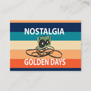 Carte De Visite Bande de cassette Nostalgie Golden Days