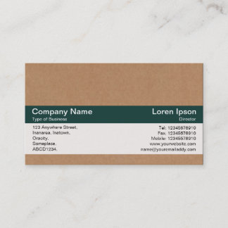 Carte De Visite Bande de couleurs - Dk Green - Boîte en carton
