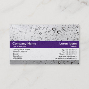 Carte De Visite Bande de couleurs - Dp Purple - Pluie sur ma fenêt