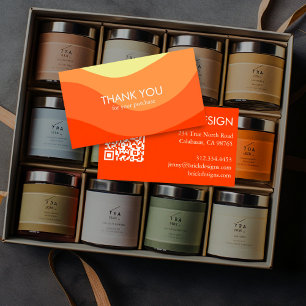 Carte De Visite Bande de courbe Rétro minimaliste Merci d'ordre mo