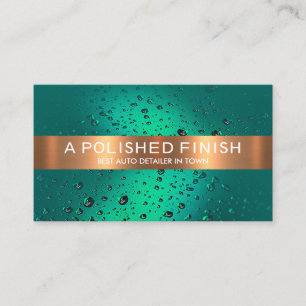 Carte De Visite Bande De Cuivre Sur L'Eau Drop Auto Voiture