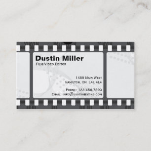 Carte De Visite Bande de film - blanc
