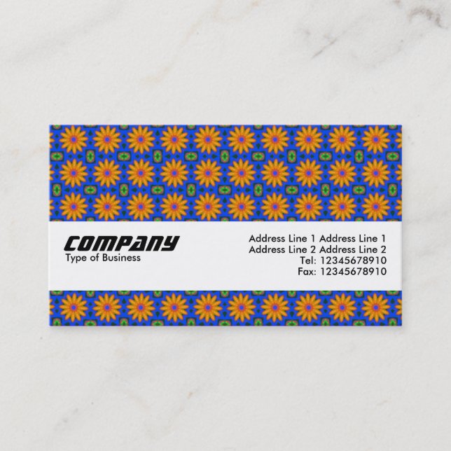 Carte De Visite Bande de texture - Fleurs orange (Devant)