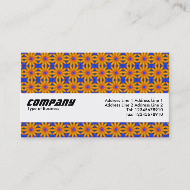 Carte De Visite Bande de texture - Fleurs orange II (Devant)