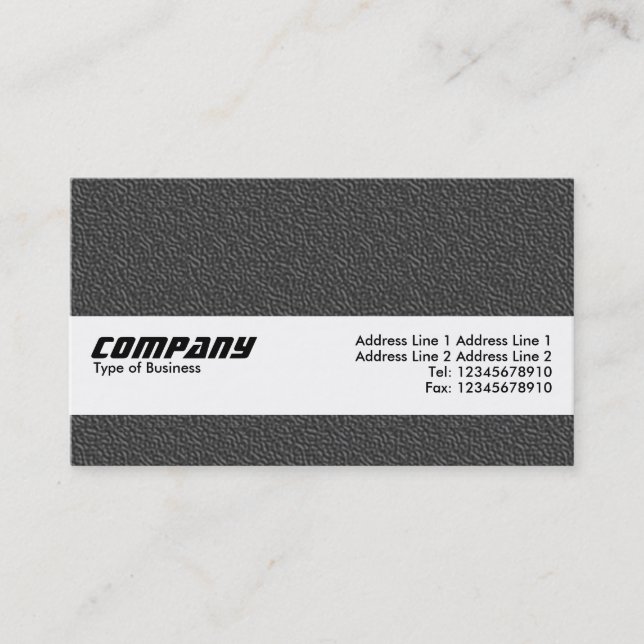 Carte De Visite Bande de texture - Gris foncé Texture incorporée (Devant)