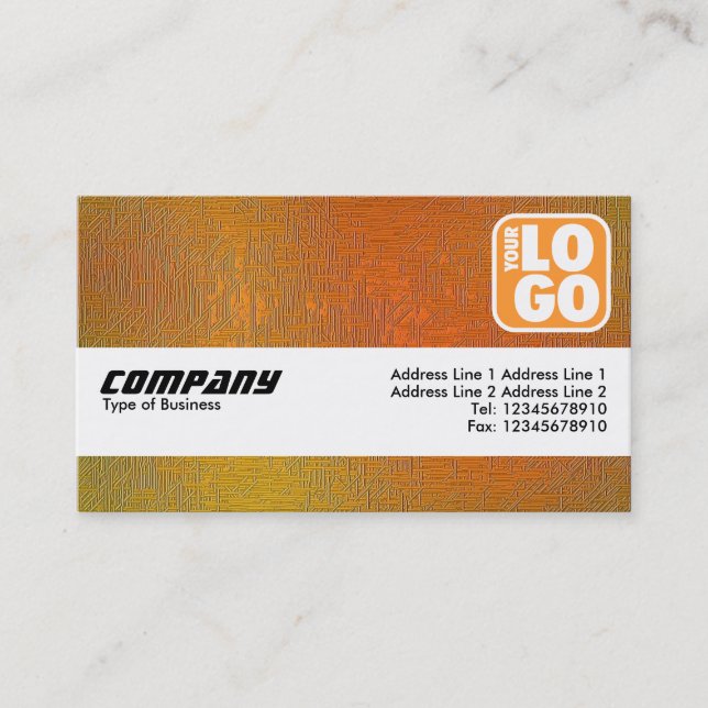 Carte De Visite Bande de texture (logo) - Mur de paille (Devant)