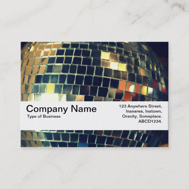 Carte De Visite Bande de texture V2 - Bal miroir (Devant)