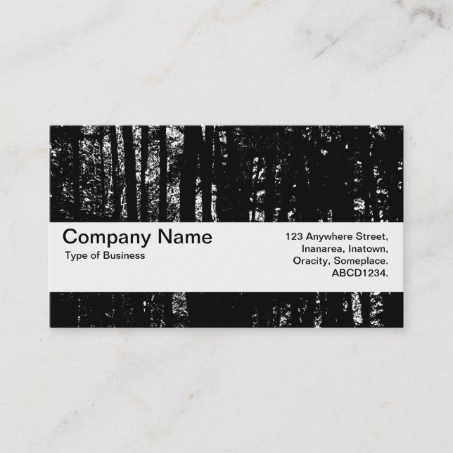 Carte De Visite Bande de texture V2 - Bois foncé HC (Devant)