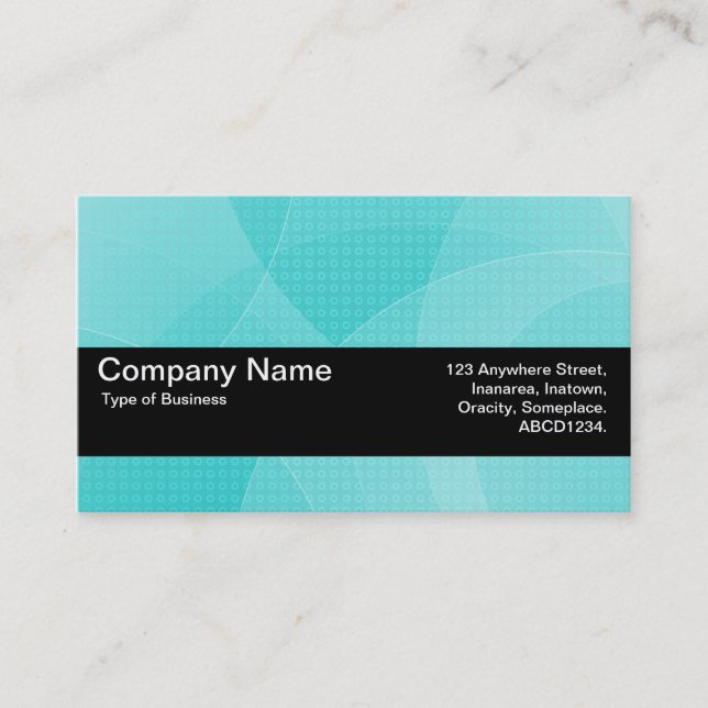 Carte De Visite Bande de texture V2 - Courbes Cyan (Devant)