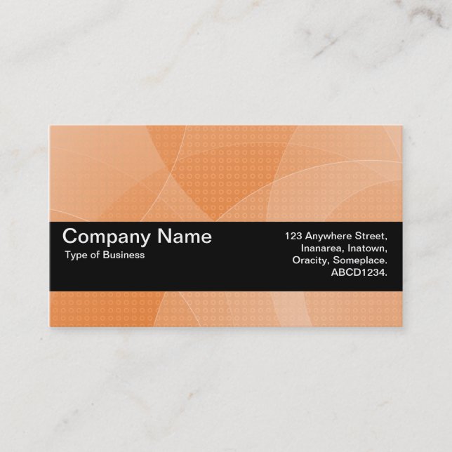Carte De Visite Bande de texture V2 - Cyan orange (Devant)