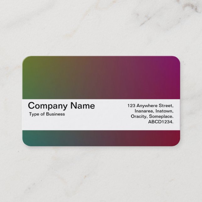 Carte De Visite Bande de texture V2 - Dégradé Y, M, B, R, foncé (Devant)