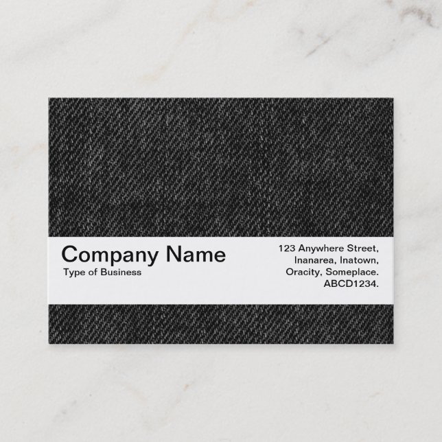 Carte De Visite Bande de texture V2 - Denim noir (Devant)