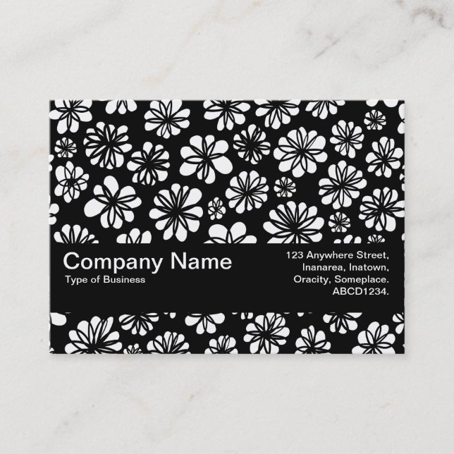 Carte De Visite Bande de texture V2 - Fleurs (Devant)