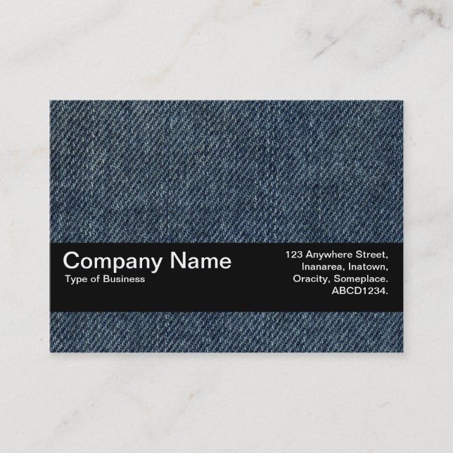 Carte De Visite Bande de texture V2 - Jeans bleus anciens (Devant)