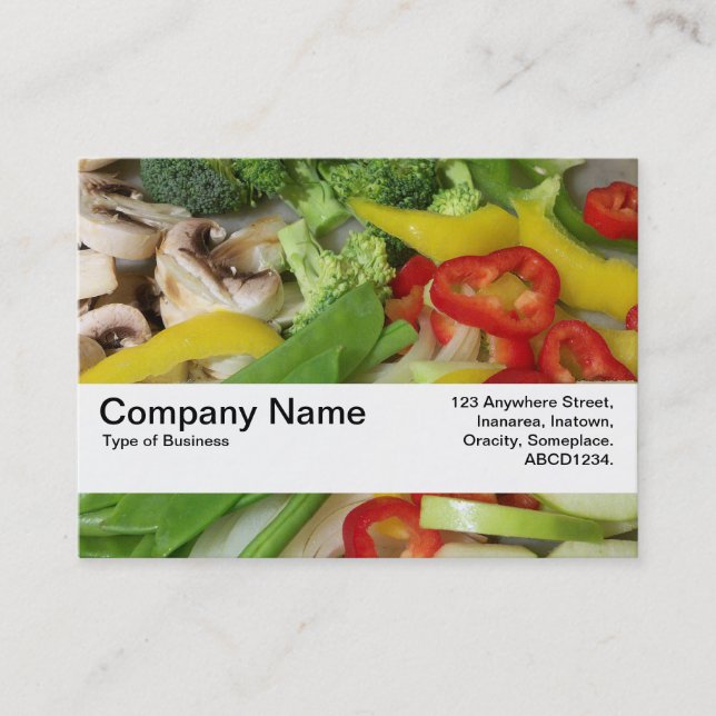 Carte De Visite Bande de texture V2 - Légumes à frire 02 (Devant)