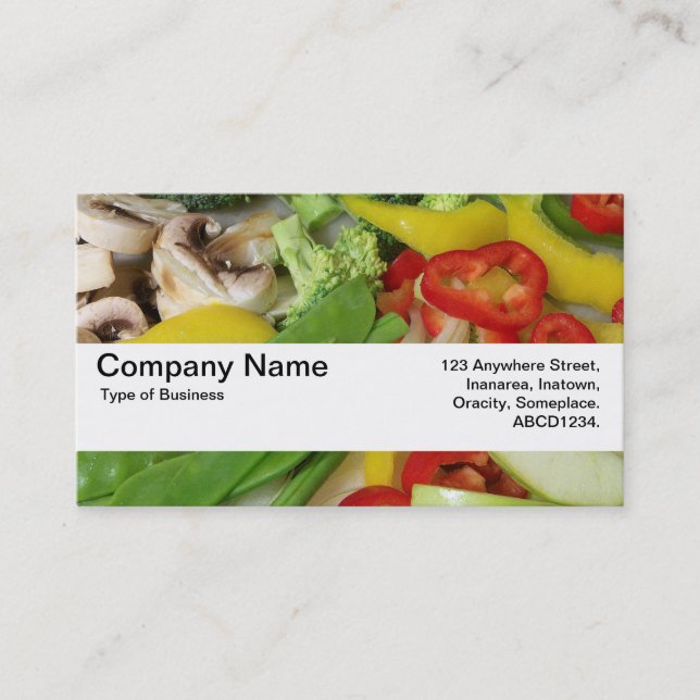 Carte De Visite Bande de texture V2 - Légumes à frire 02 (Devant)