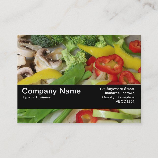 Carte De Visite Bande de texture V2 - Légumes à frire 02 (Devant)