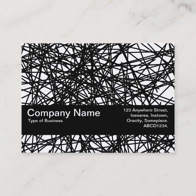 Carte De Visite Bande de texture V2 - Lignes aléatoires (Devant)