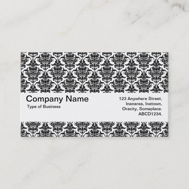 Carte De Visite Bande de texture V2 - Motif de Damas (Devant)