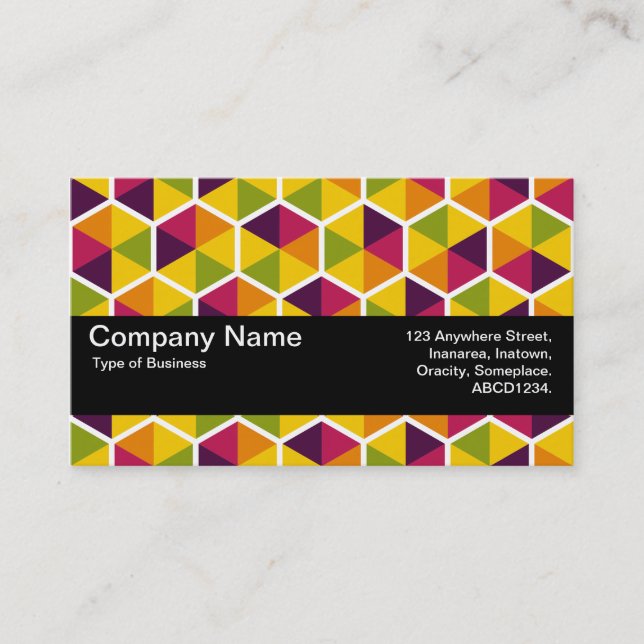 Carte De Visite Bande de texture V2 - motif Hexagon 01 (Devant)