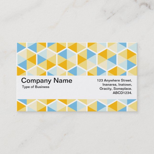 Carte De Visite Bande de texture V2 - motif Hexagon 03 (Devant)