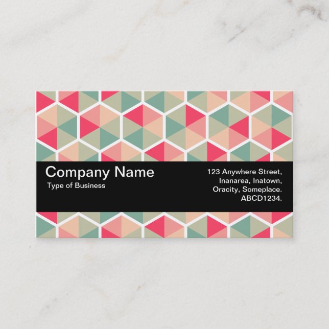 Carte De Visite Bande de texture V2 - motif Hexagon 04 (Devant)