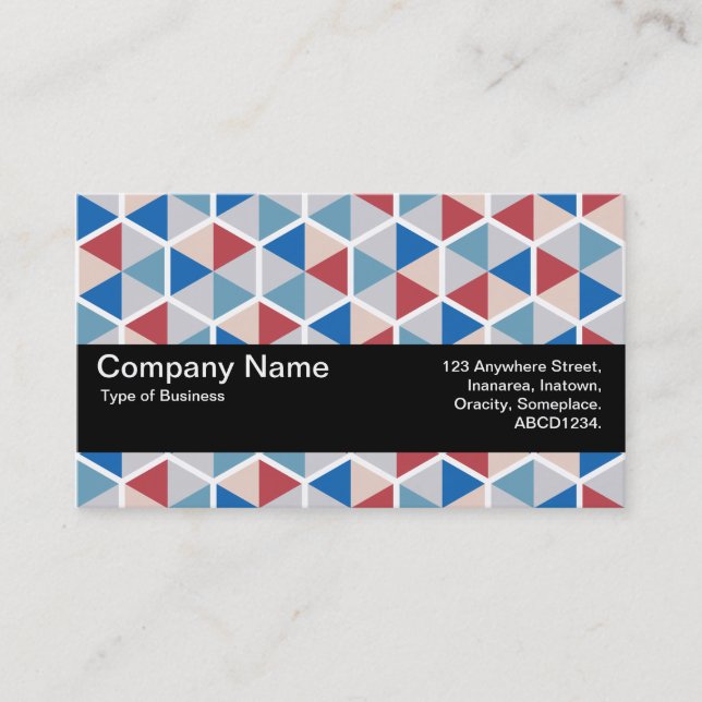 Carte De Visite Bande de texture V2 - motif Hexagon 05 (Devant)