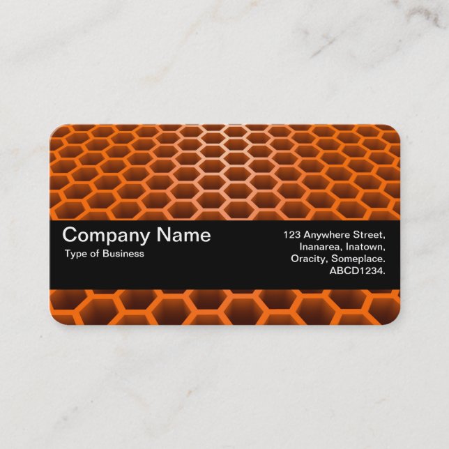 Carte De Visite Bande de texture V2 - Perspective d'abeilles orang (Devant)