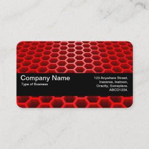 Carte De Visite Bande de texture V2 - Perspective de peigne rouge