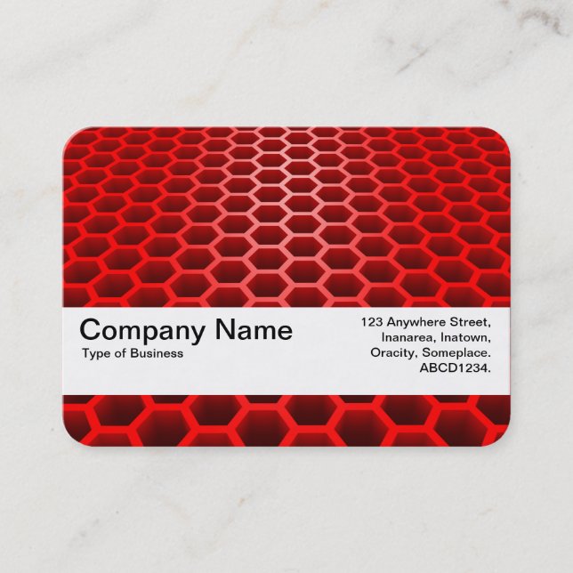 Carte De Visite Bande de texture V2 - Perspective de peigne rouge (Devant)