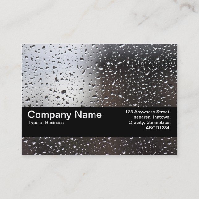 Carte De Visite Bande de texture V2 - Pluie sur une fenêtre (Devant)