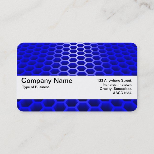 Carte De Visite Bande de texture V2 - Point de mire bleu (Devant)