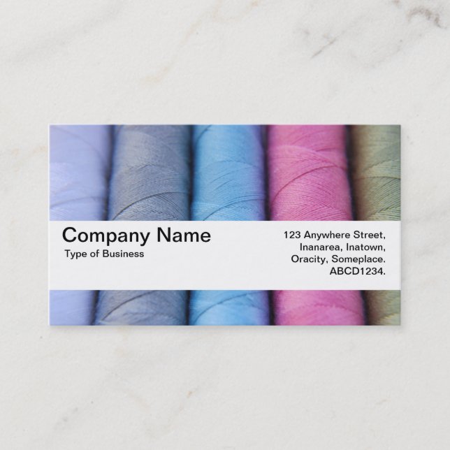 Carte De Visite Bande de texture V2 - Roulettes de coton (Devant)