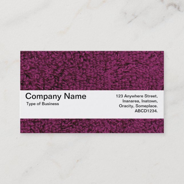 Carte De Visite Bande de texture V2 - Tapis laineux 02 (Devant)