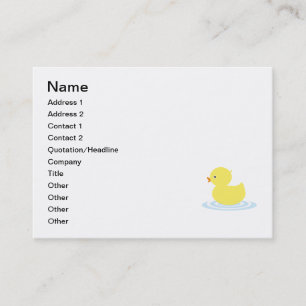 Carte De Visite Bande dessinée de canard de bébé