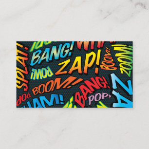 Carte De Visite Bande dessinée personnalisée Sons Pop Art