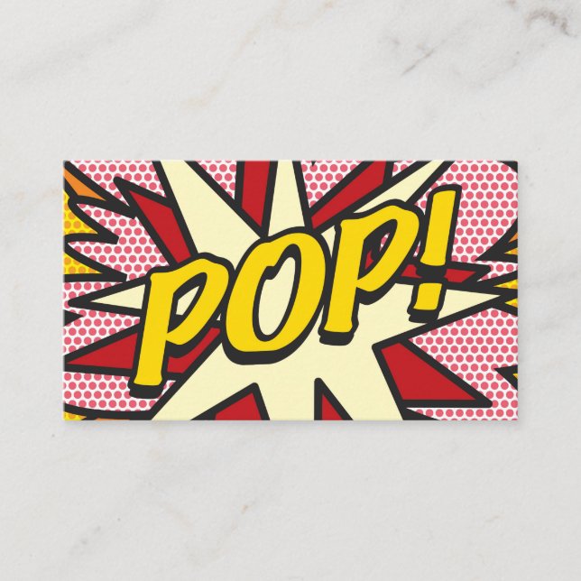 Carte De Visite Bande dessinée Pop Art POP! (Devant)