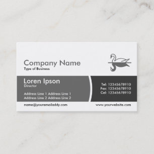 Carte De Visite Bande divisée en arc - Nuances de gris