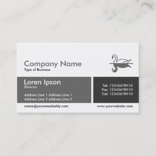 Carte De Visite Bande divisée - Nuances de gris