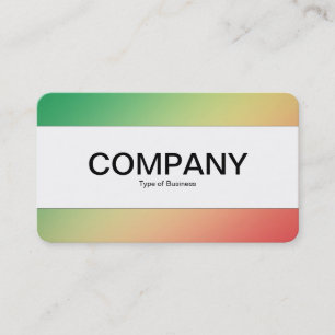 Carte De Visite Bande du centre (bordé) - Grn rayé, jaune, rouge